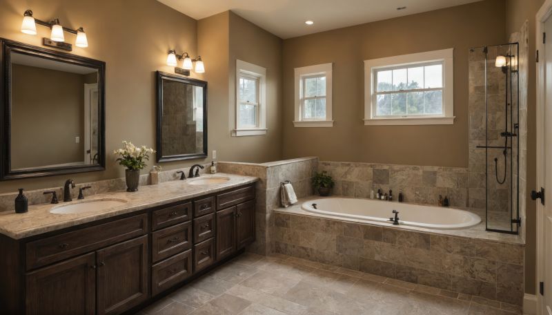 Spacious Bathroom with Double Vanities