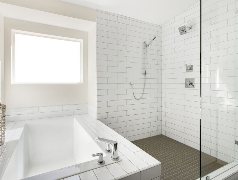 Walk-In Shower with Large Format Tiles